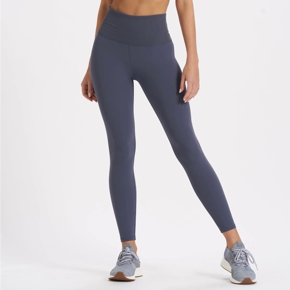 Vuori Pants - Vuori Rib Studio Legging - Azure Medium